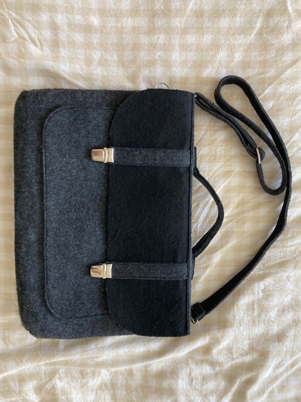 Etsy laptop felt messenger bag